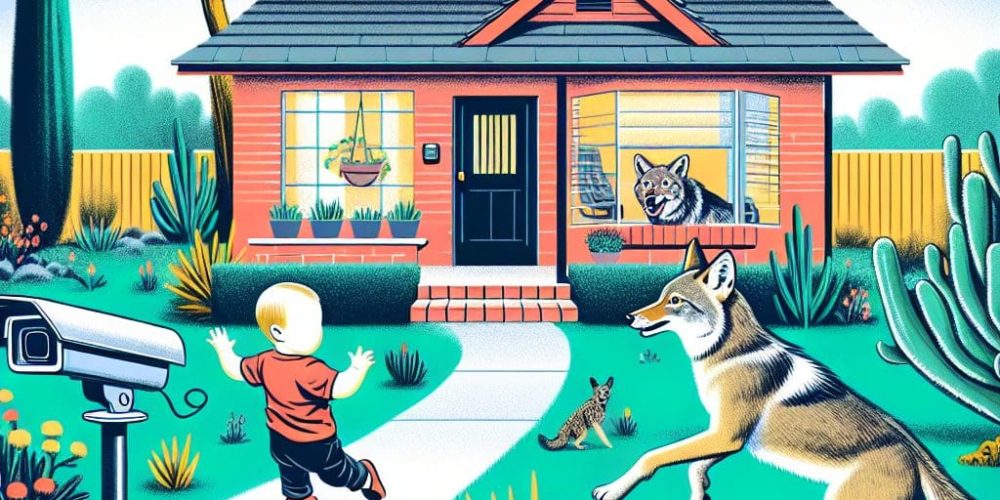 Toddler chased by coyote in Pasadena frontyard caught on surveillance video