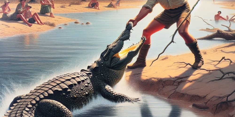 #TheTime an Australian Rescued a Crocodile