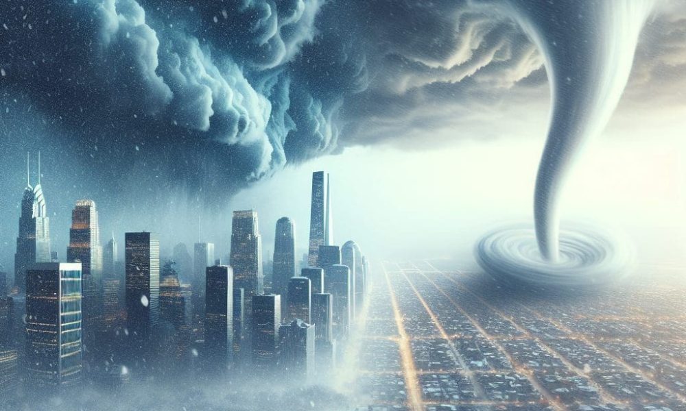 Thousands of flights canceled as storms unleash heavy snowfall and tornado warnings across the U.S. East and Midwest.