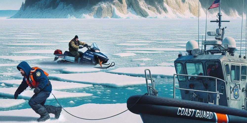 Coast Guard Saves Snowmobiler Trapped on Ice Close to Mackinac Island