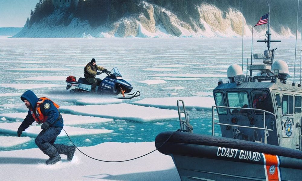 Coast Guard Saves Snowmobiler Trapped on Ice Close to Mackinac Island