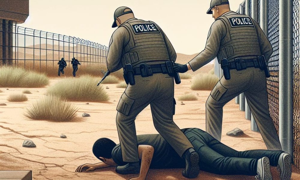 Border Patrol apprehends migrant who crawled under El Paso overpass near the border.