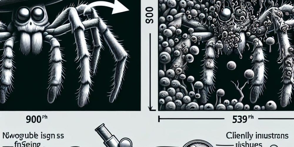This spider appears to be a casualty of a zombie fungus, but researchers claim it’s all a trick.
